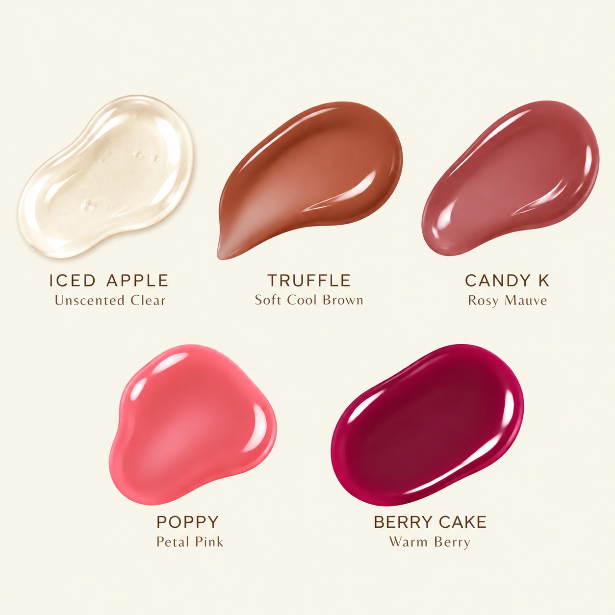 Shade swatch on skin
